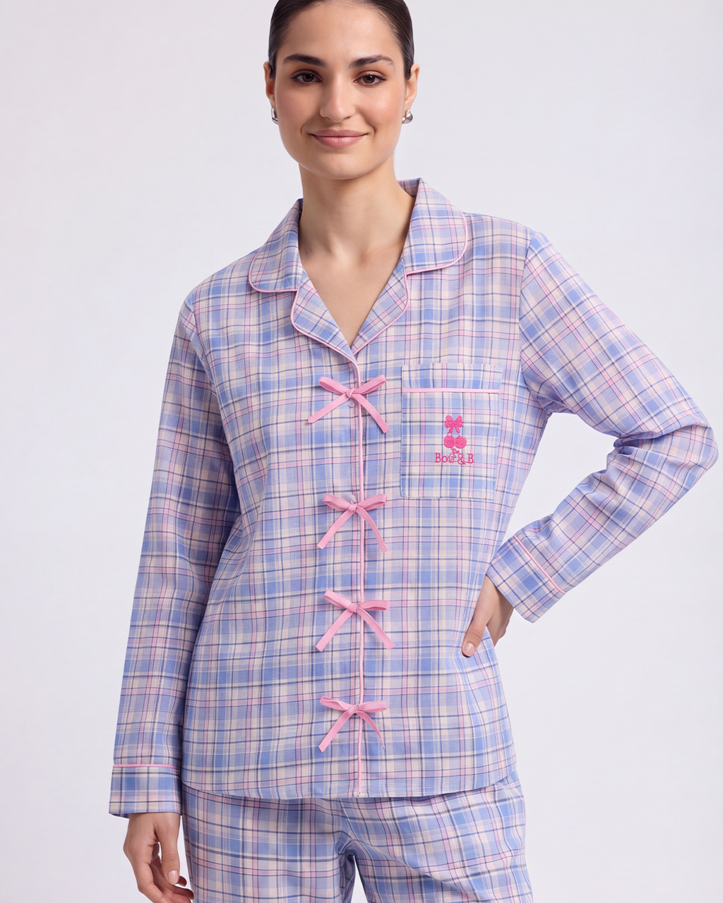 Pink Bow Pajama Set