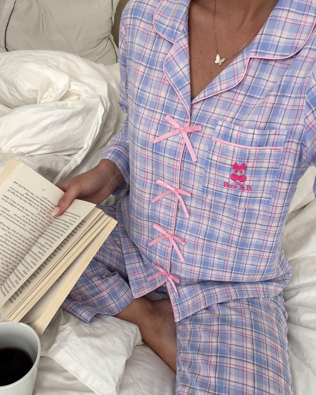 Pink Bow Pajama Set