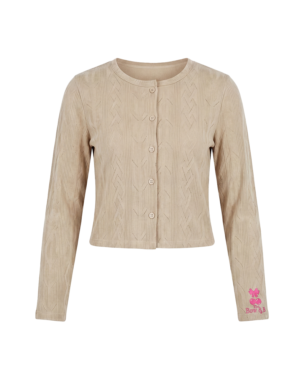 Beige Knit Lounge Set