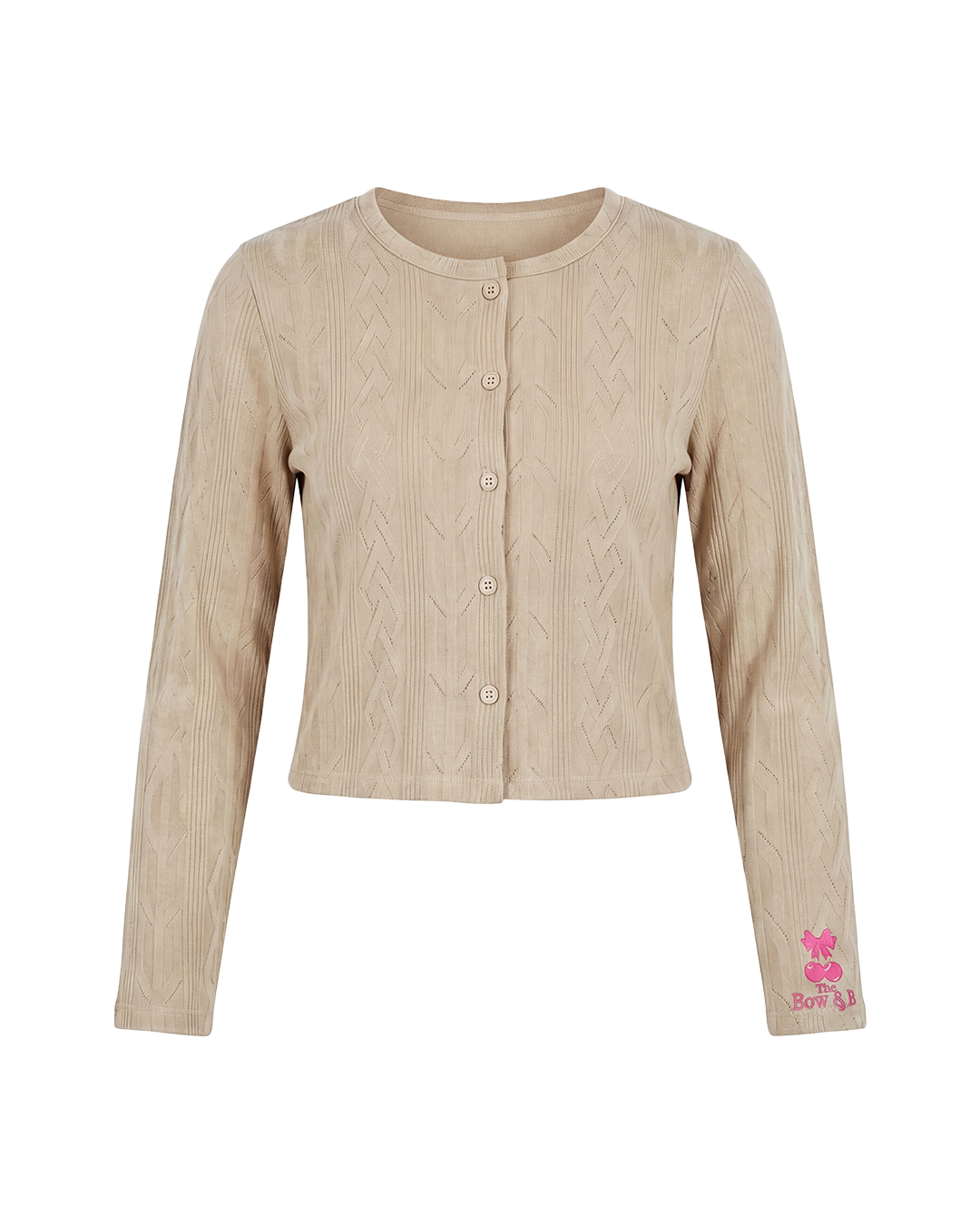 Beige Knit Lounge Set