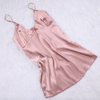 Pink Silky Satin Slip Dress