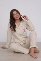 Beige Stripe Pajama