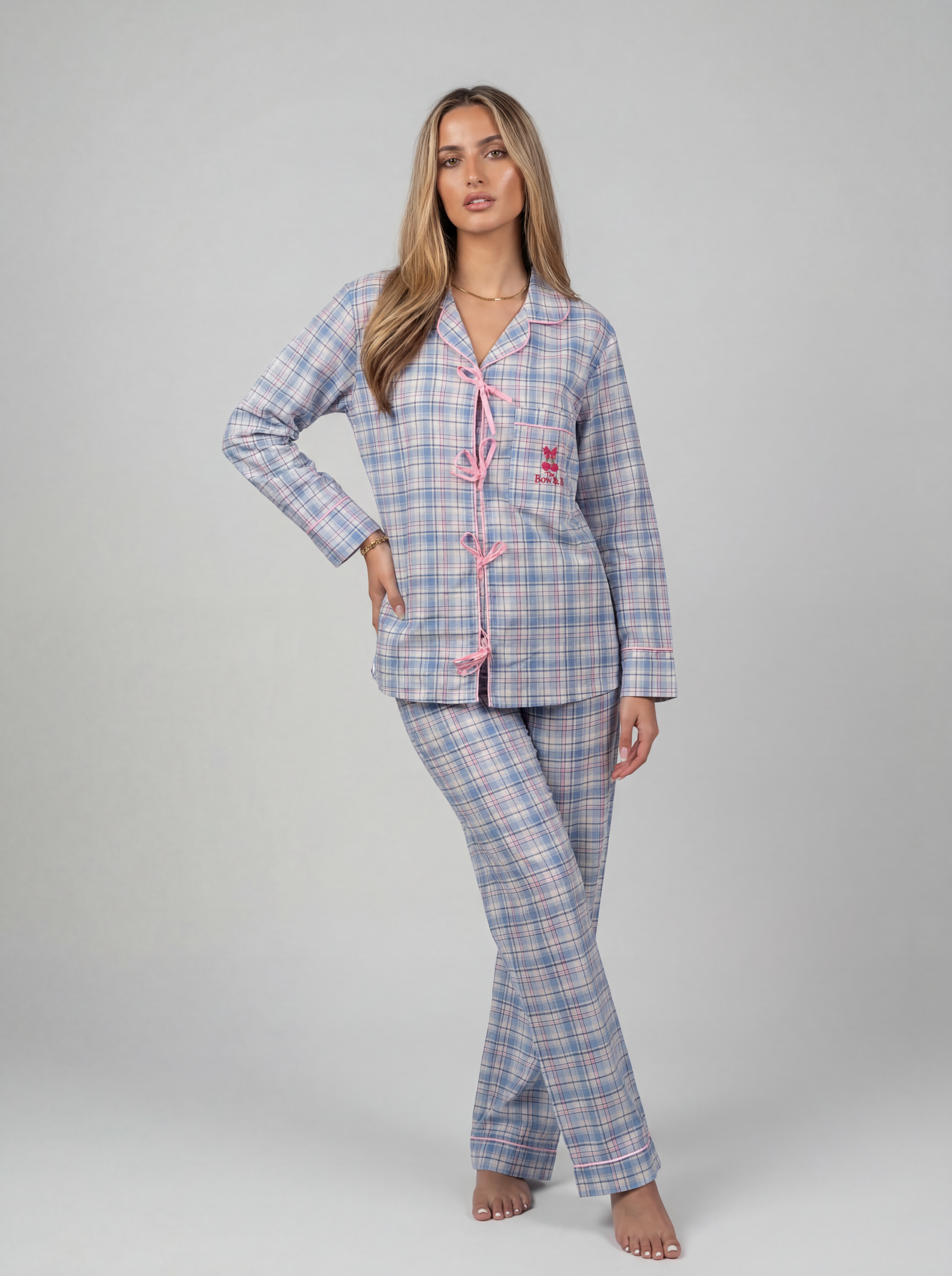 Pink Bow Pajama Set
