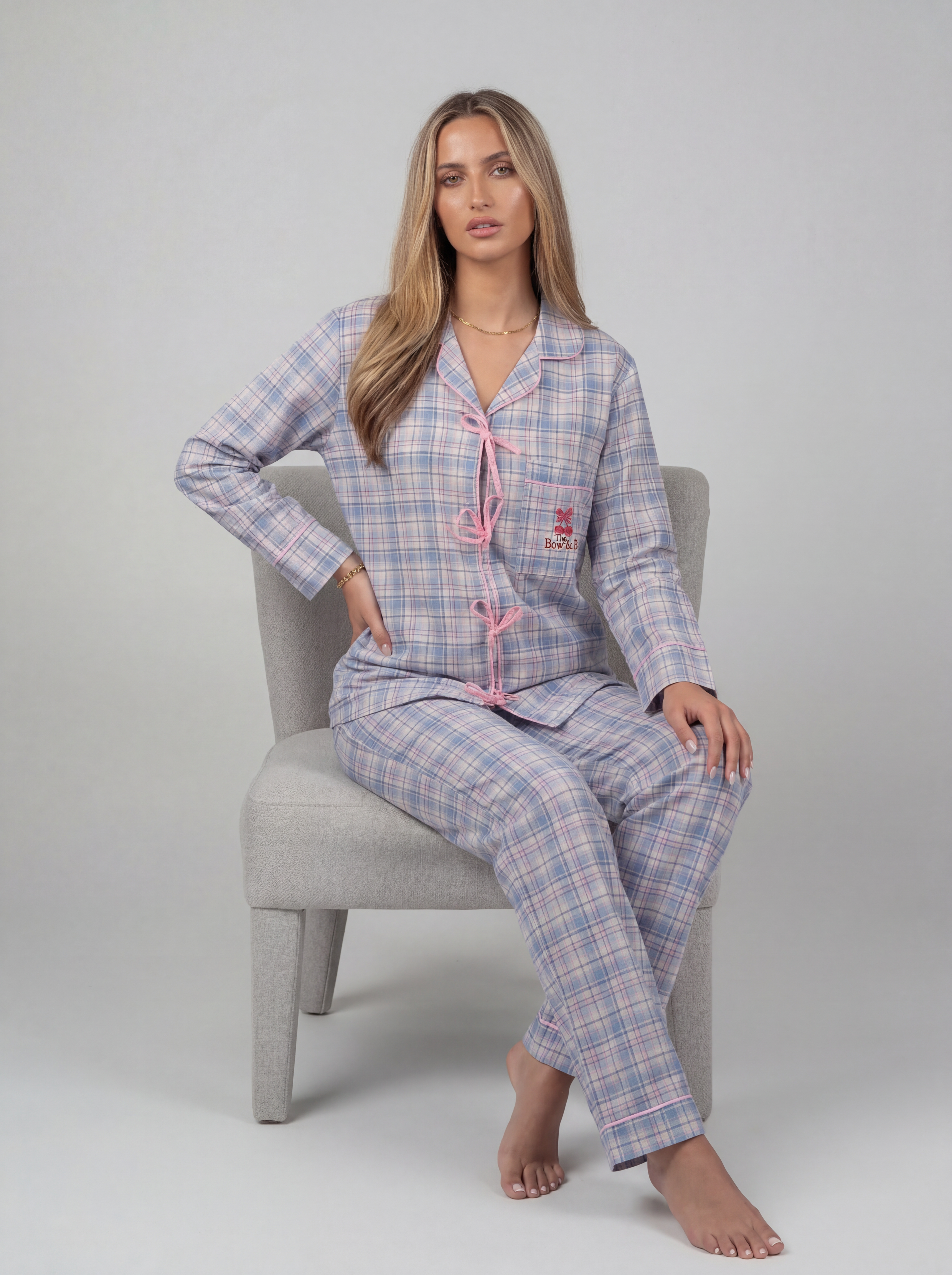 Pink Bow Pajama Set