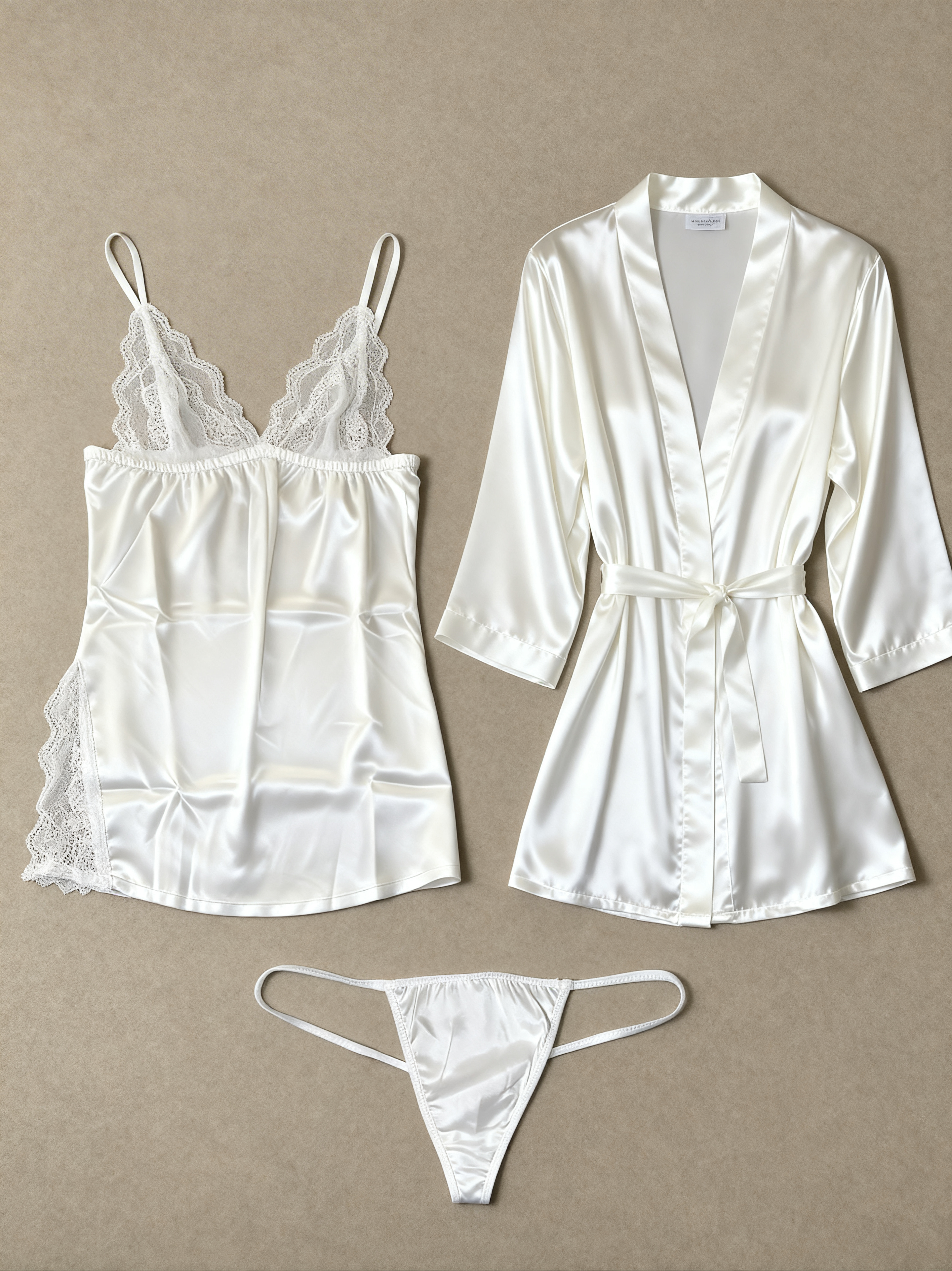 White Elegance Satin Set
