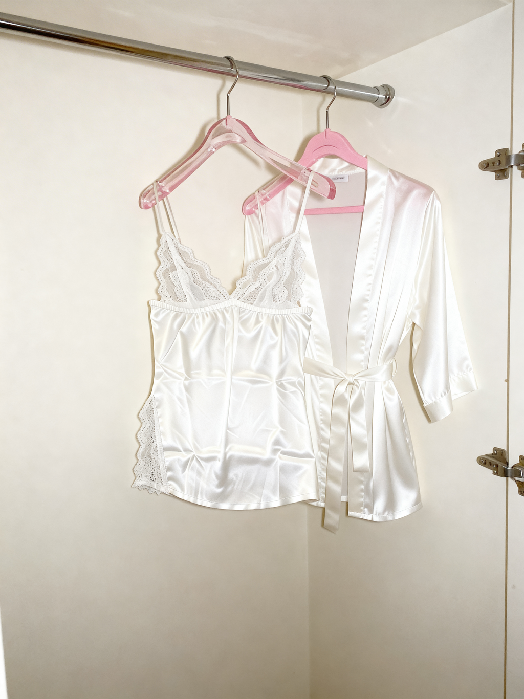 White Elegance Satin Set