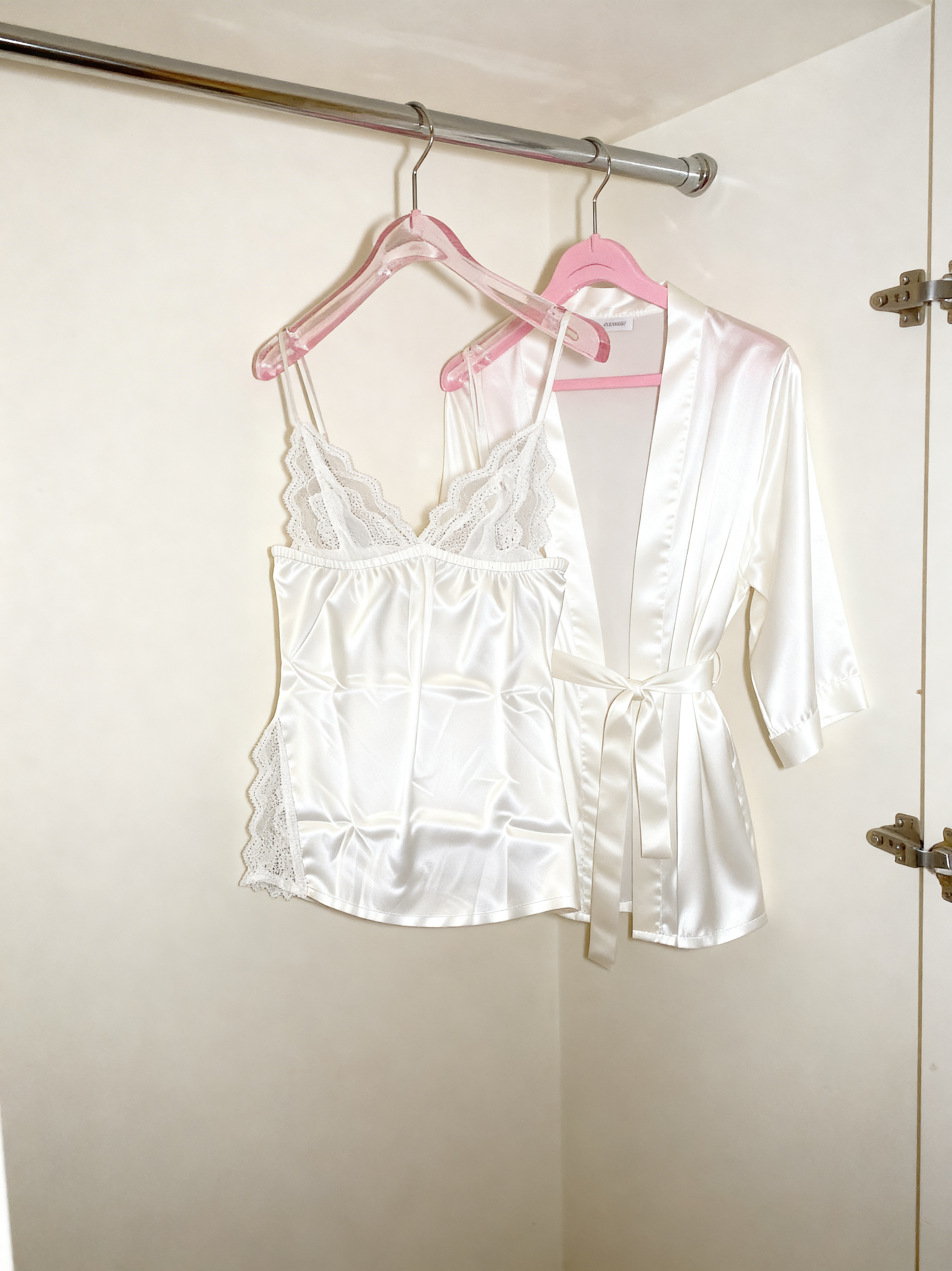 White Elegance Satin Set