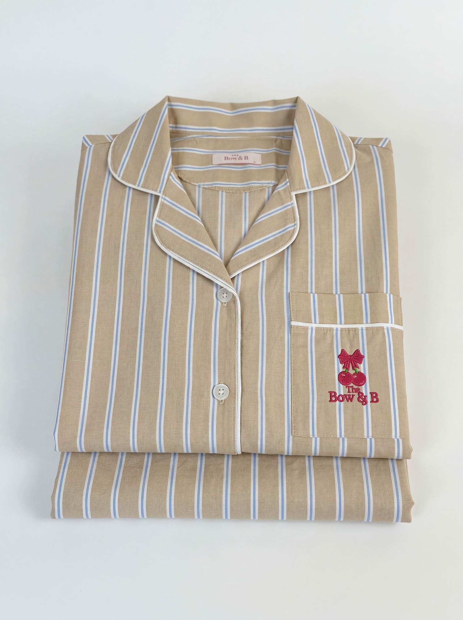 Nude Stripe Pyjama Set