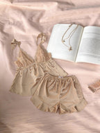 Nude Ruffled Elegance Set