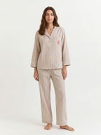 Nude Stripe Pyjama Set