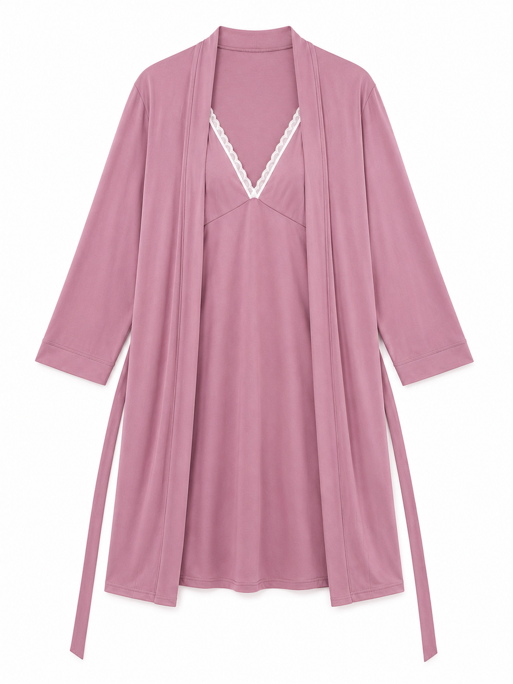 Dusty Rose Nightgown & Robe Set
