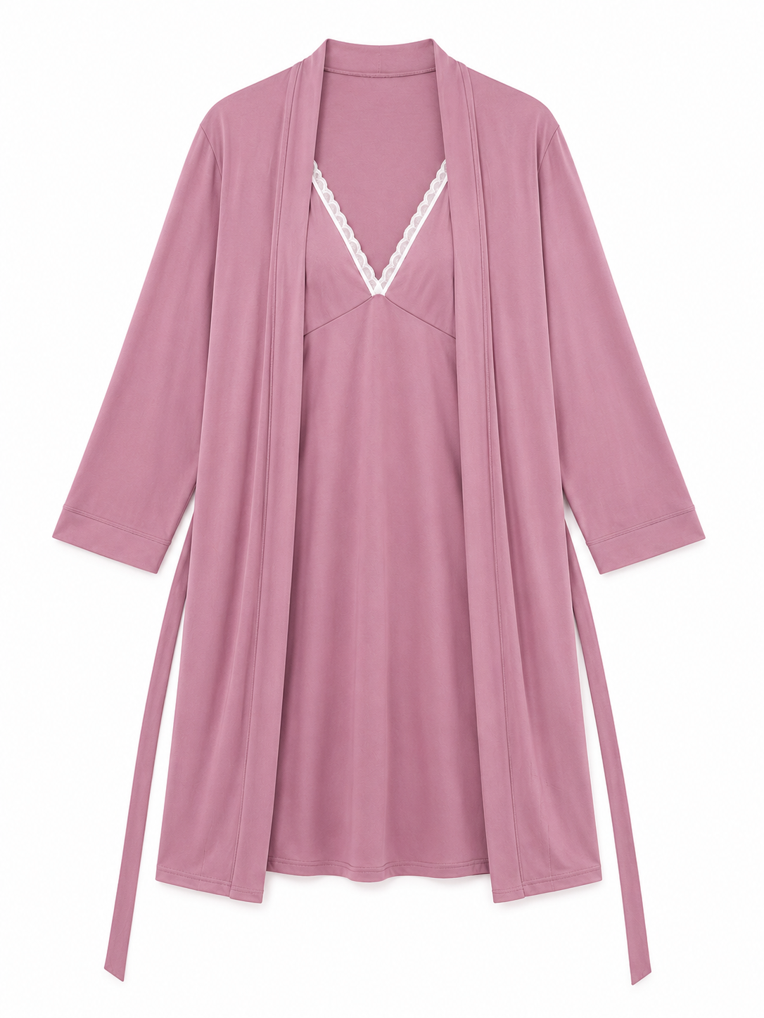 Dusty Rose Nightgown & Robe Set
