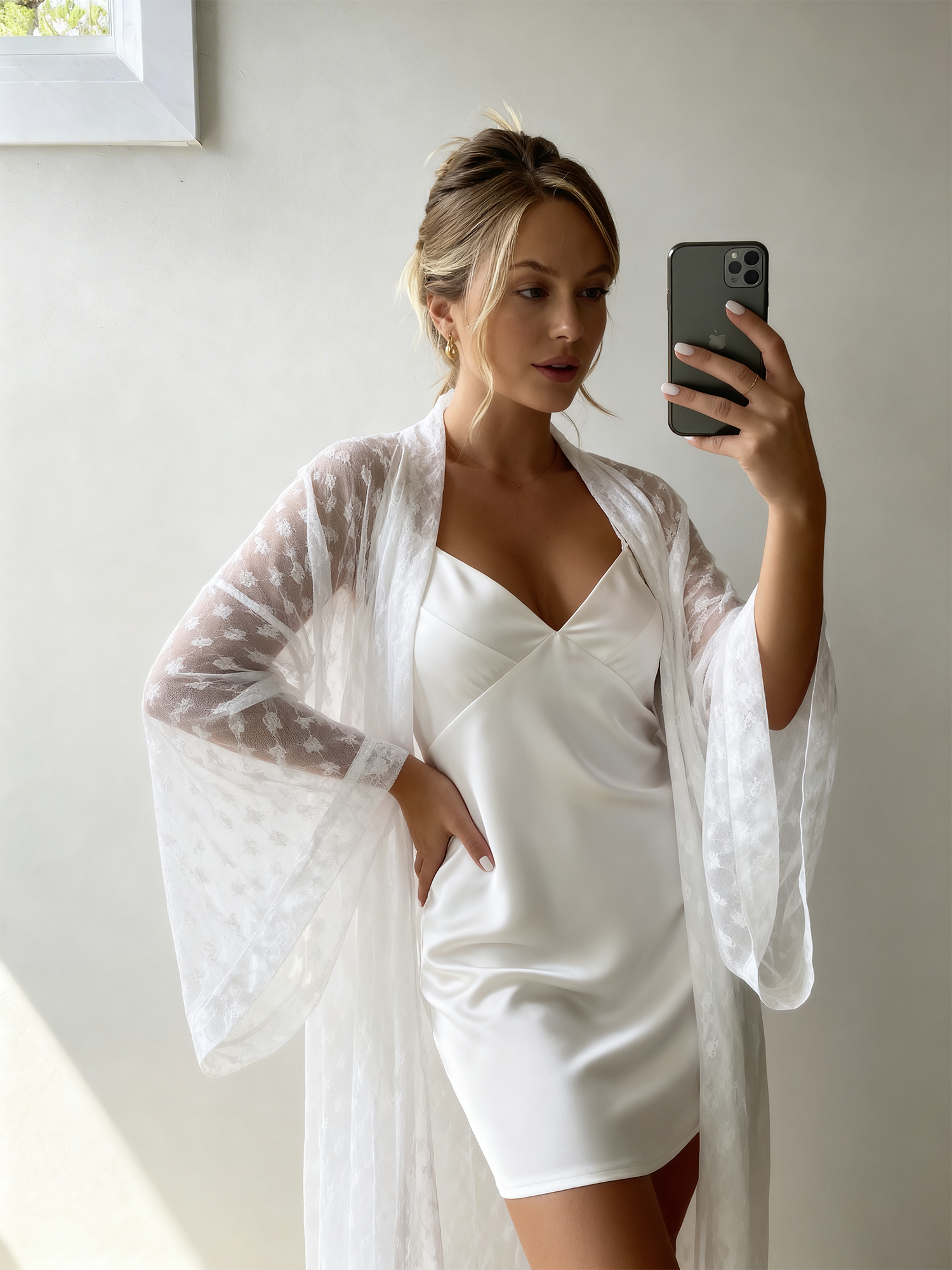 Dreamy Lace Satin Set